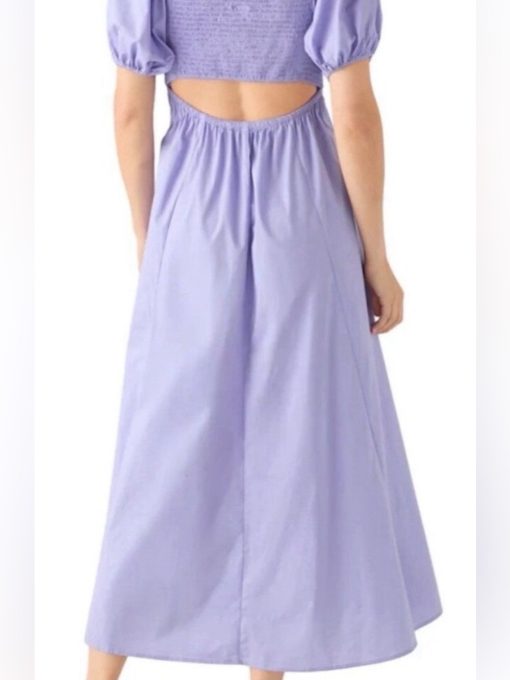 Maison Tara Lilac Puff-Sleeve A-Line Dress - Women’s size 16 summer vacation - Picture 2 of 9
